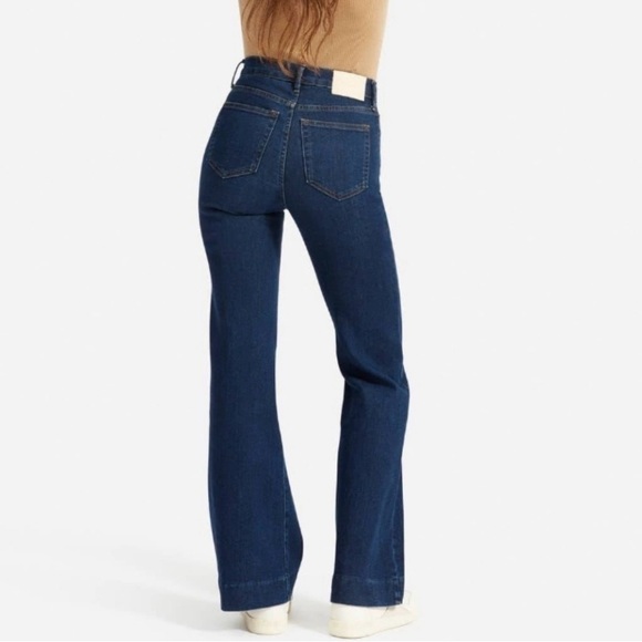 EVERLANE The Modern Flare High Rise Dark Jeans Women’s Size 27 Tall - Picture 2 of 14